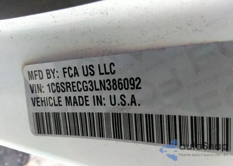 2020 Ram 1500 Tradesman 4X2 6'4" Box from USA, damaged, VIN 1C6SRECG3LN386092